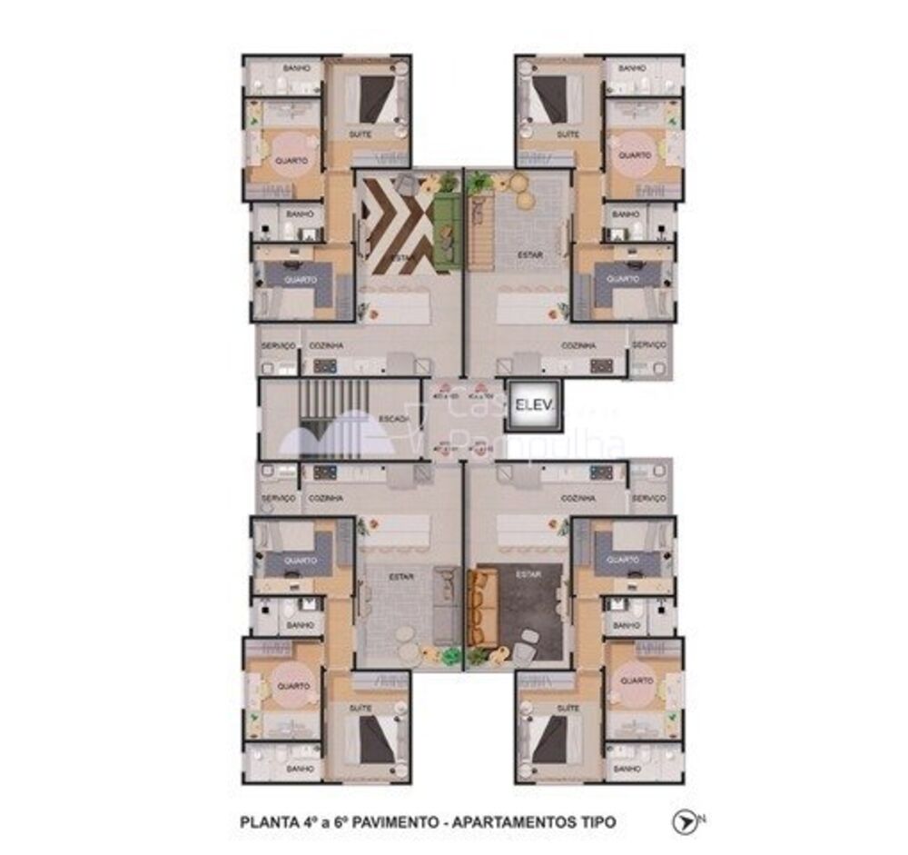 Apartamento à venda com 3 quartos, 69m² - Foto 2