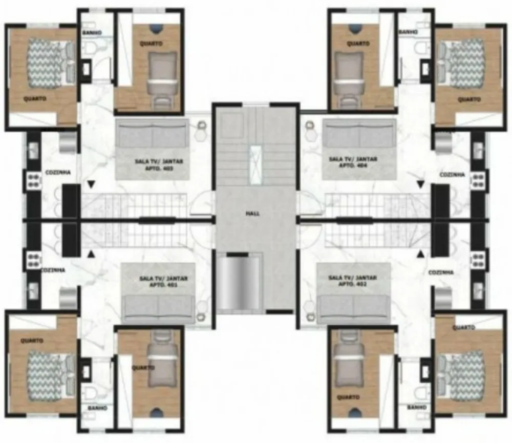 Apartamento, 2 quartos, 50 m² - Foto 1