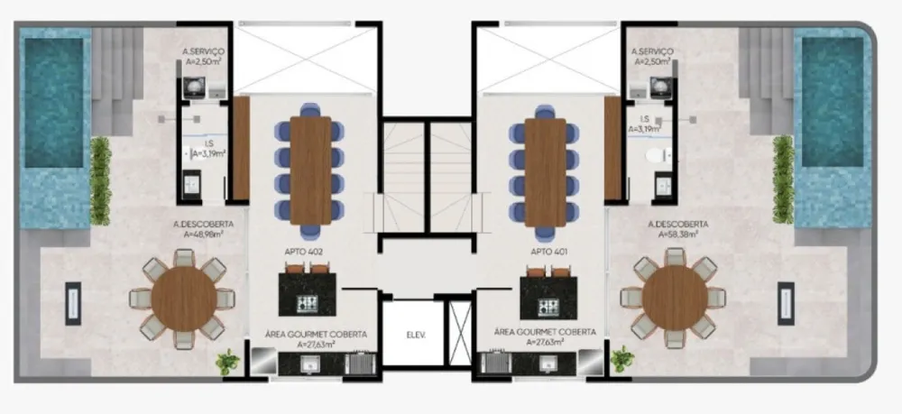Cobertura, 3 quartos, 149 m² - Foto 3