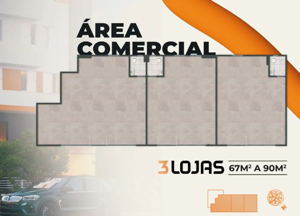 Loja-Salão, 91 m² - Foto 2