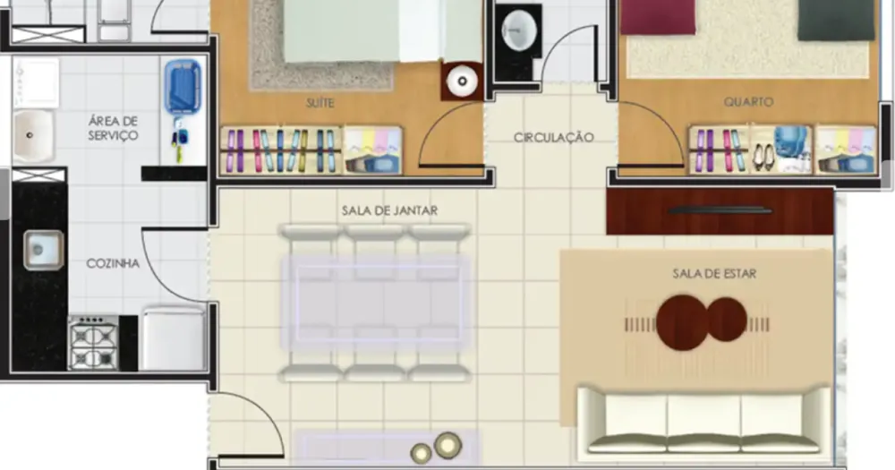 Apartamento, 2 quartos, 60 m² - Foto 2