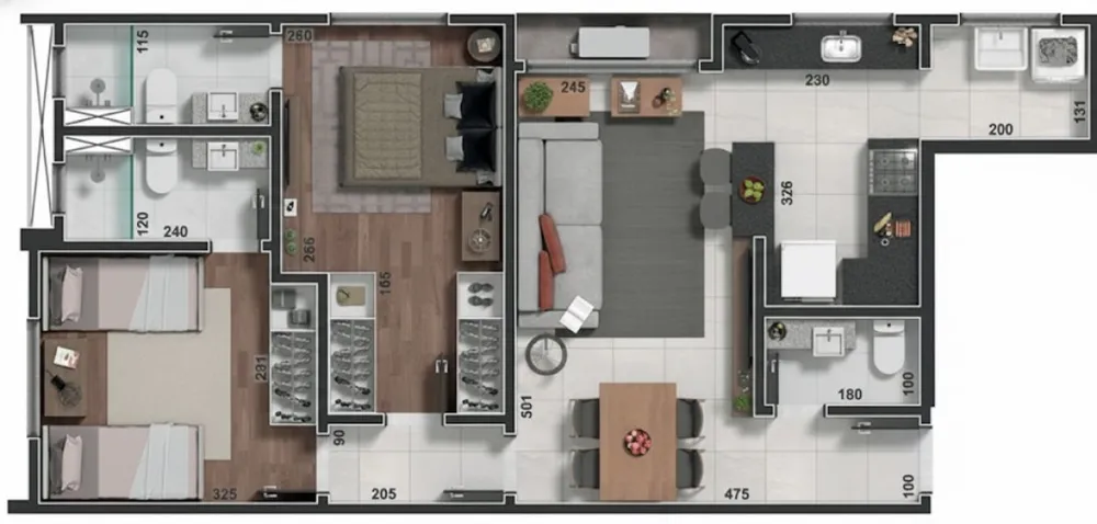 Apartamento, 2 quartos, 63 m² - Foto 3