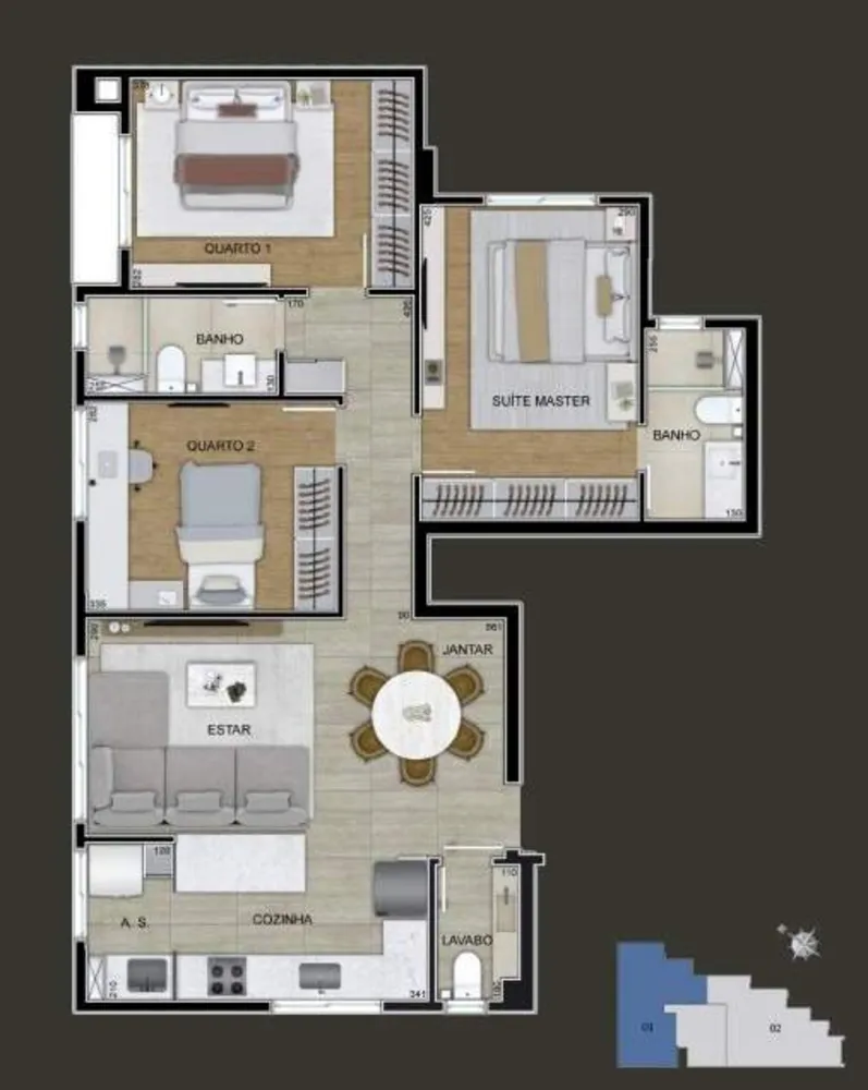 Apartamento, 1 quarto, 89 m² - Foto 17