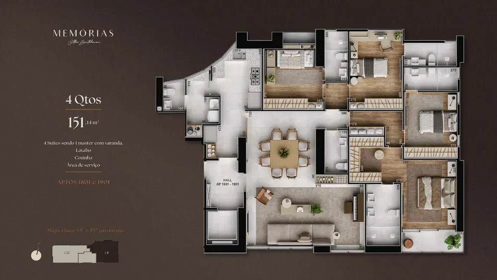 Apartamento, 4 quartos, 151 m² - Foto 2