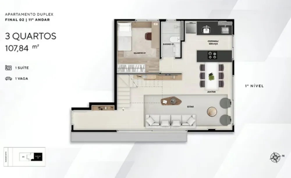 Apartamento, 1 quarto, 54 m² - Foto 4
