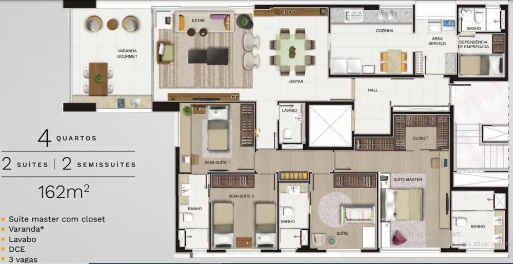 Apartamento, 4 quartos, 162 m² - Foto 4