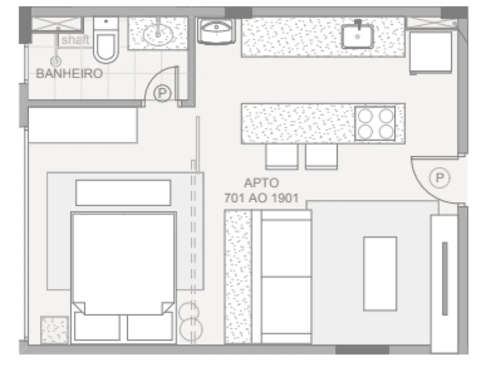 Apartamento, 1 quarto, 35 m² - Foto 8