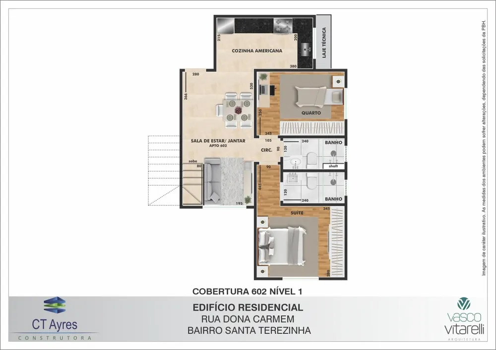 Cobertura, 2 quartos, 115 m² - Foto 1