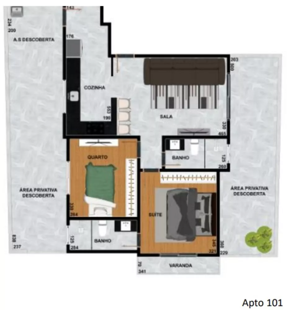 Apartamento à venda com 2 quartos, 44m² - Foto 2