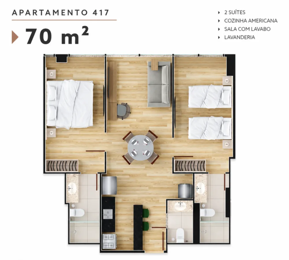 Apartamento, 2 quartos, 66 m² - Foto 12