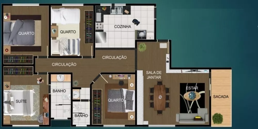 Apartamento à venda com 4 quartos, 135m² - Foto 2