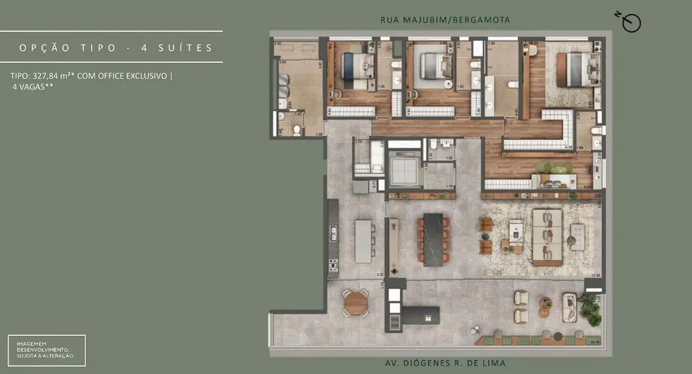 Apartamento, 4 quartos, 327 m² - Foto 1