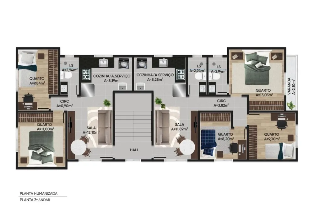 Apartamento, 2 quartos, 39 m² - Foto 3
