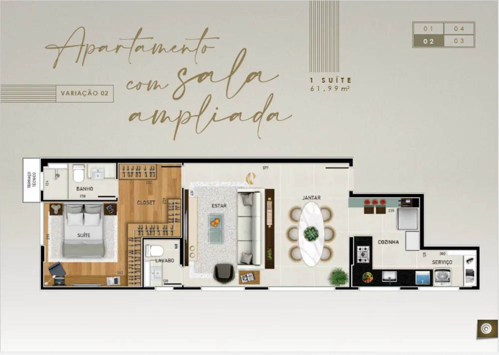 Apartamento, 2 quartos, 62 m² - Foto 7