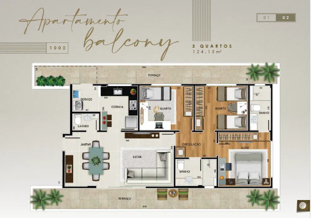 Apartamento, 2 quartos, 62 m² - Foto 1