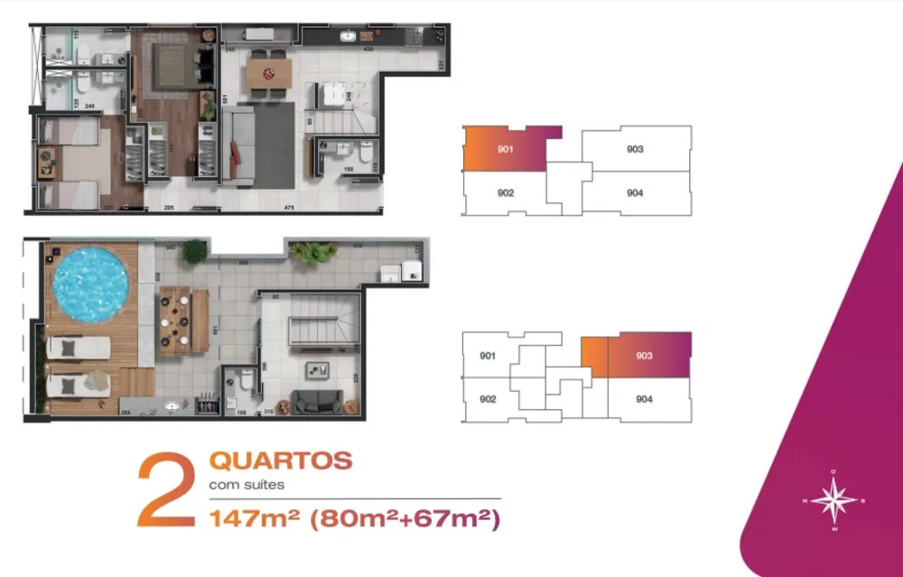 Cobertura, 2 quartos, 127 m² - Foto 1