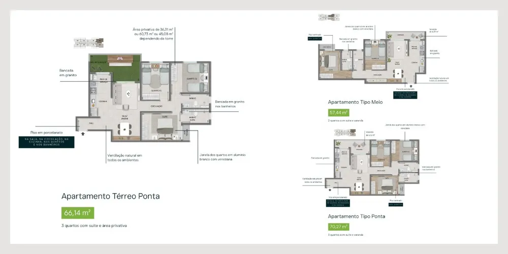 Apartamento, 2 quartos, 70 m² - Foto 2