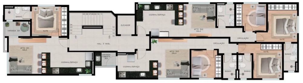 Apartamento, 2 quartos, 56 m² - Foto 2