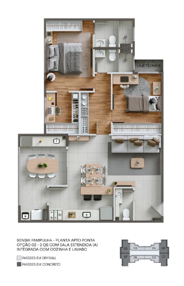Apartamento, 2 quartos, 53 m² - Foto 1
