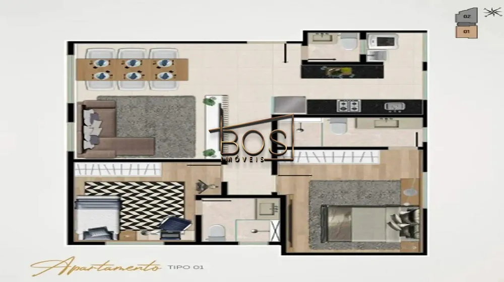 Apartamento, 3 quartos, 68 m² - Foto 4