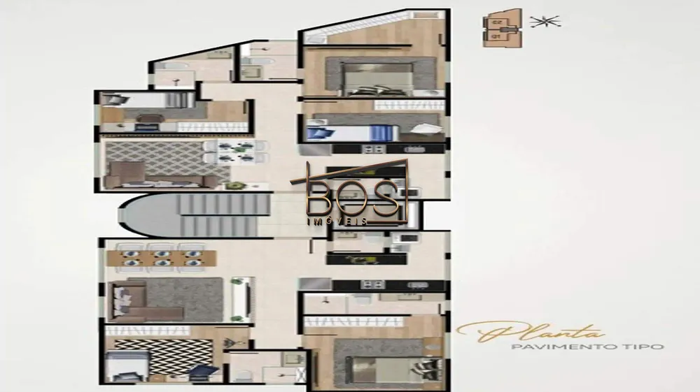 Apartamento, 3 quartos, 68 m² - Foto 2