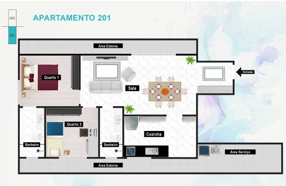 Apartamento à venda com 3 quartos, 56m² - Foto 3