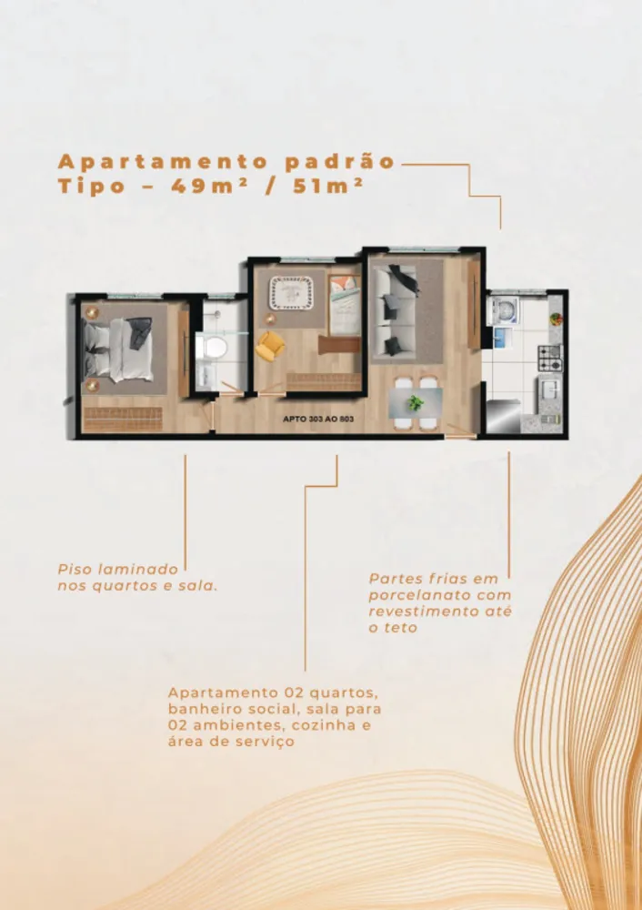 Apartamento, 2 quartos, 49 m² - Foto 7
