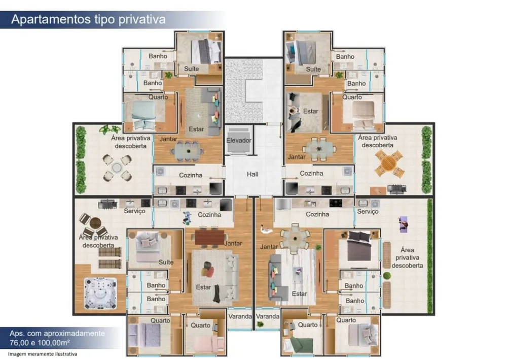 Apartamento, 2 quartos, 100 m² - Foto 3