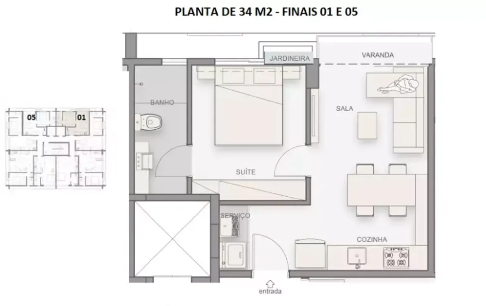 Apartamento, 1 quarto, 34 m² - Foto 7