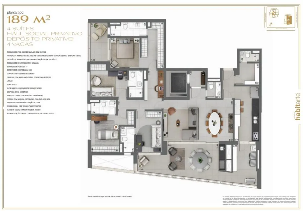 Apartamento, 4 quartos, 189 m² - Foto 10