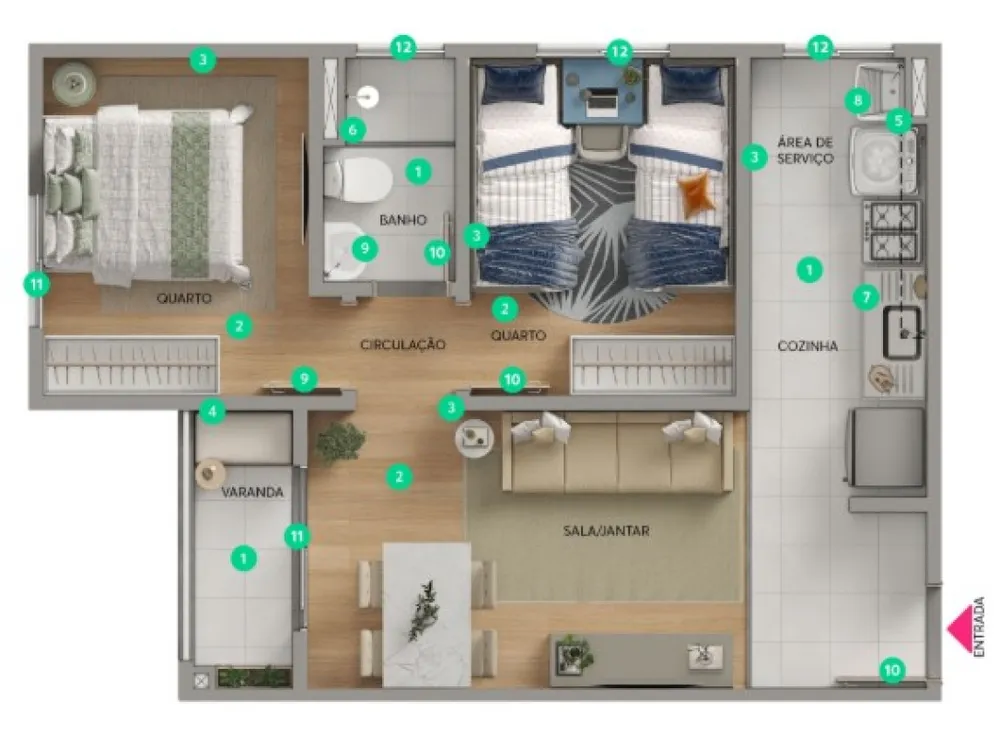 Apartamento, 2 quartos, 42 m² - Foto 8