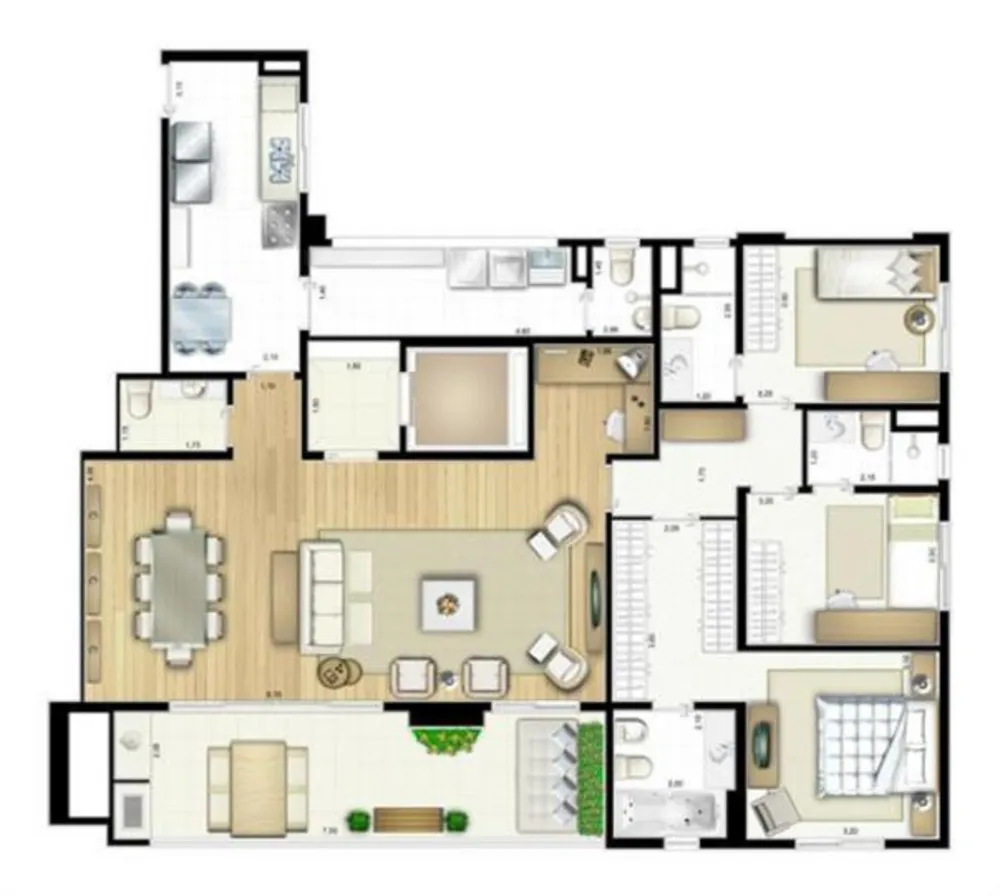 Apartamento, 3 quartos, 145 m² - Foto 1