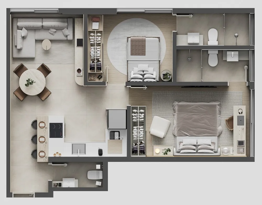 Apartamento, 2 quartos, 43 m² - Foto 8