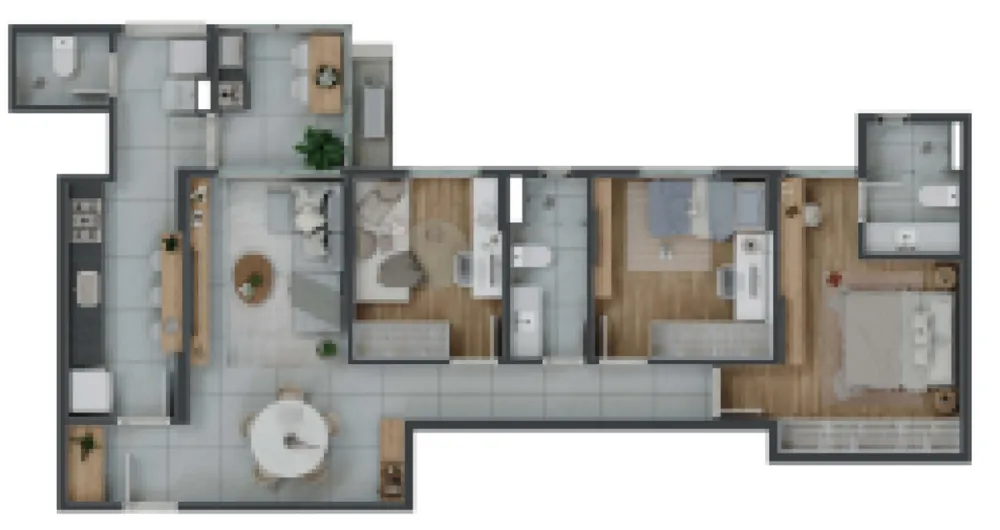 Apartamento, 3 quartos, 93 m² - Foto 1