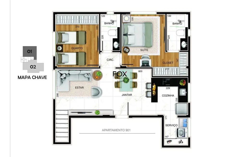 Cobertura, 3 quartos, 146 m² - Foto 9