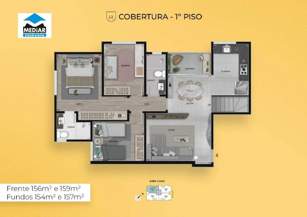 Cobertura, 3 quartos, 99 m² - Foto 4