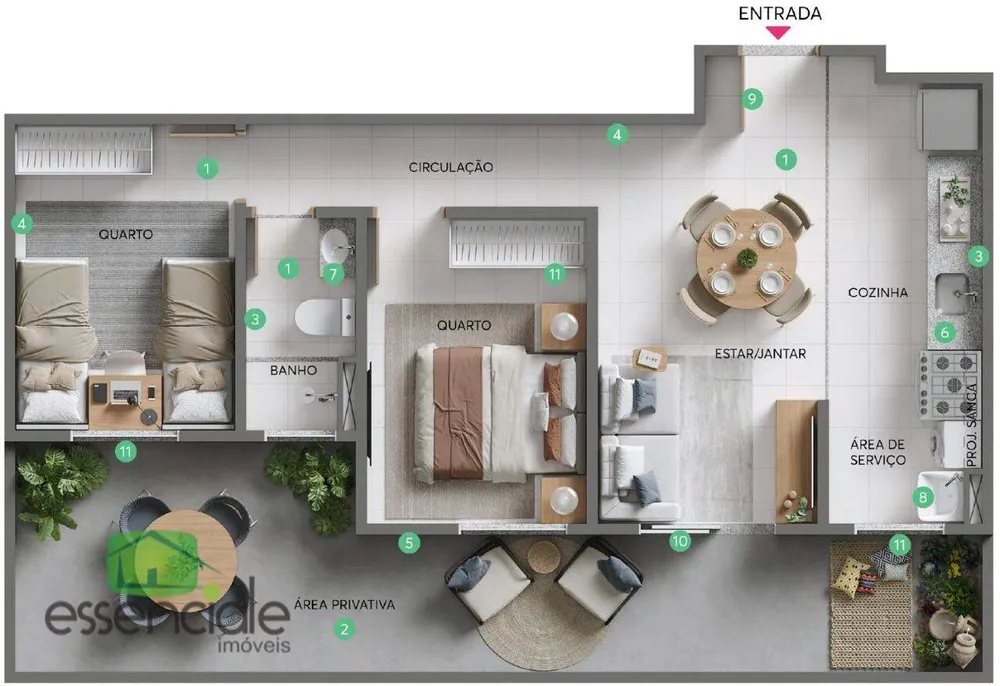 Apartamento, 2 quartos, 49 m² - Foto 6