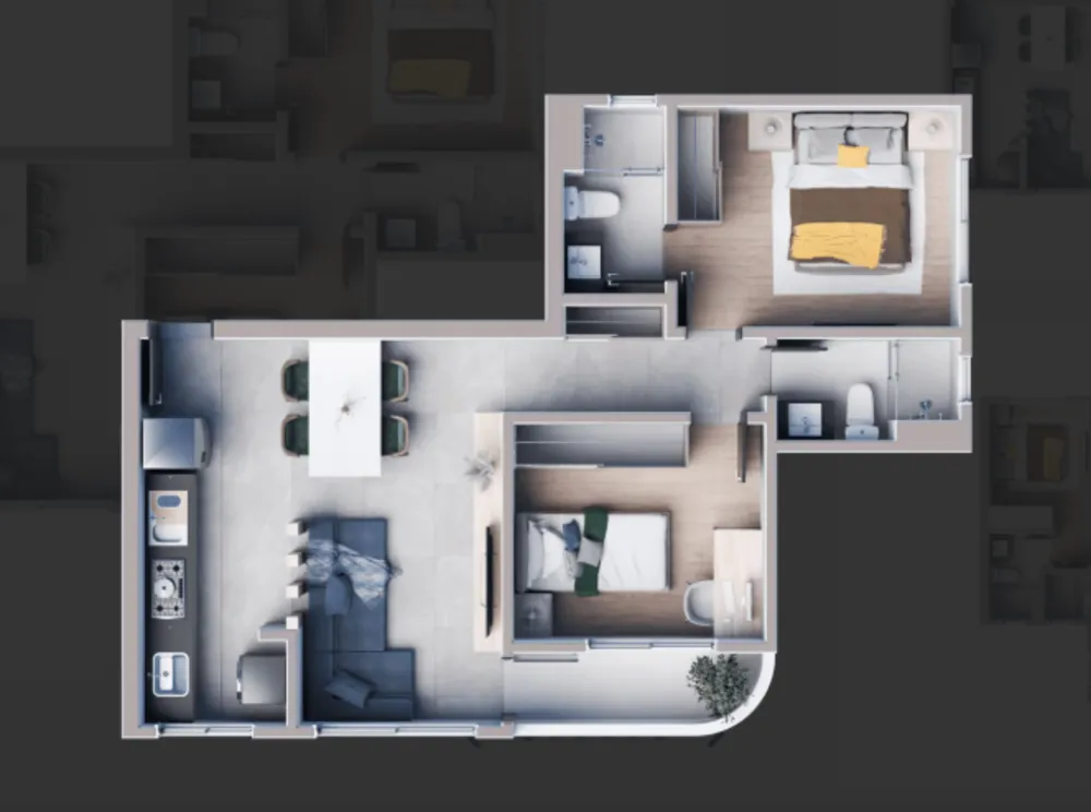 Apartamento, 2 quartos, 55 m² - Foto 1