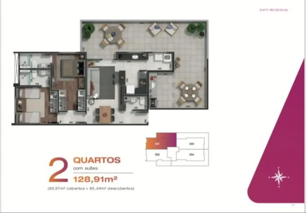 Apartamento, 2 quartos, 129 m² - Foto 2