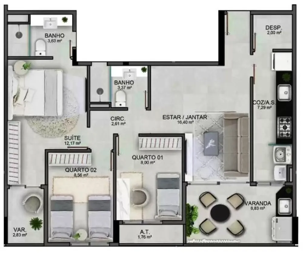 Apartamento, 3 quartos, 86 m² - Foto 5