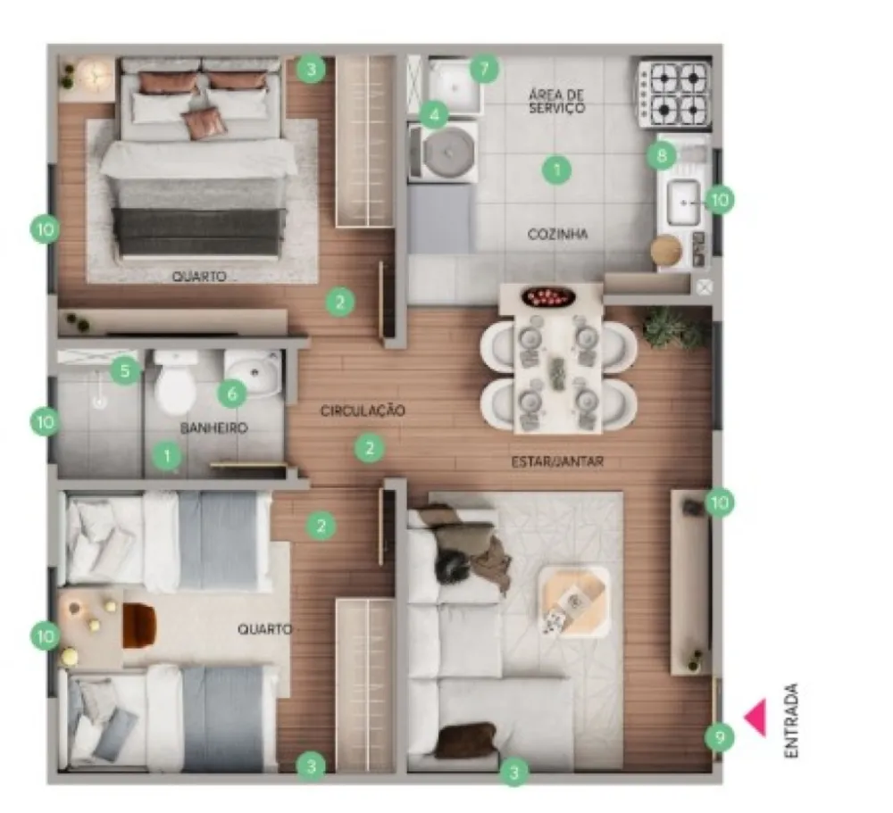 Apartamento, 1 quarto, 42 m² - Foto 12