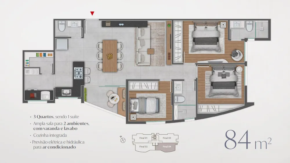 Apartamento, 3 quartos, 84 m² - Foto 9