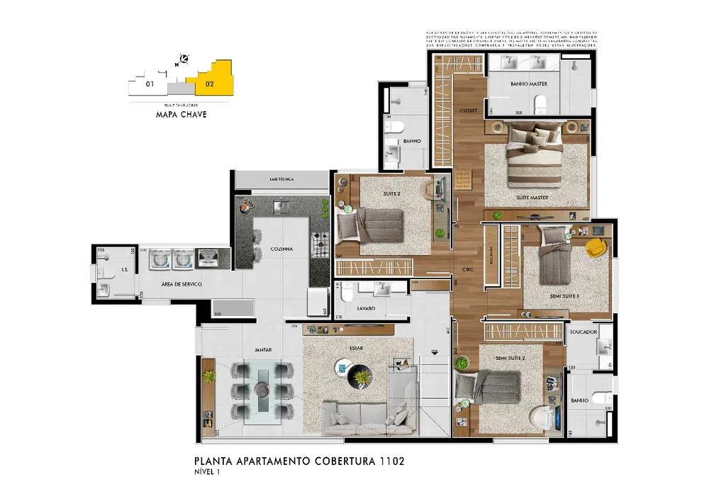 Cobertura, 3 quartos, 182 m² - Foto 7