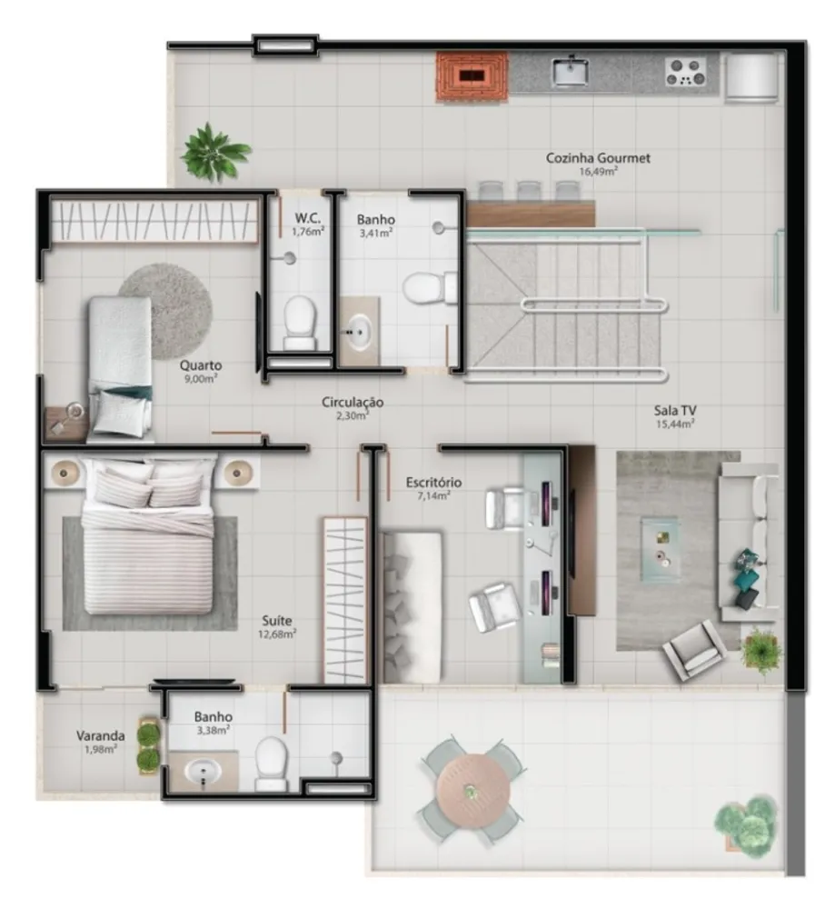 Apartamento, 3 quartos, 96 m² - Foto 16