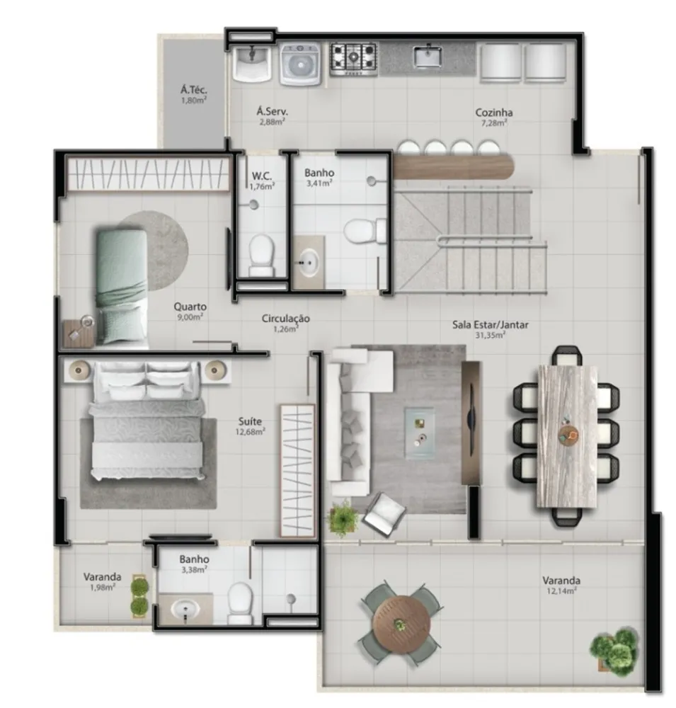 Apartamento, 3 quartos, 96 m² - Foto 15
