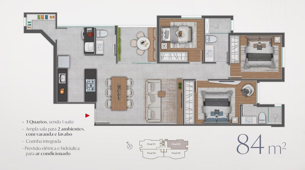 Apartamento à venda com 3 quartos, 84m² - Foto 10