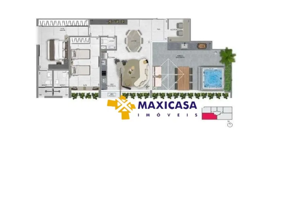 Apartamento, 2 quartos, 124 m² - Foto 1