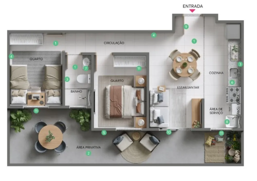 Apartamento, 2 quartos, 48 m² - Foto 12