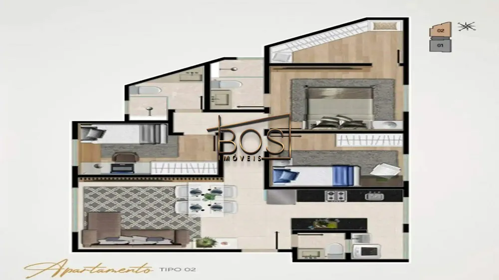 Apartamento, 3 quartos, 133 m² - Foto 3