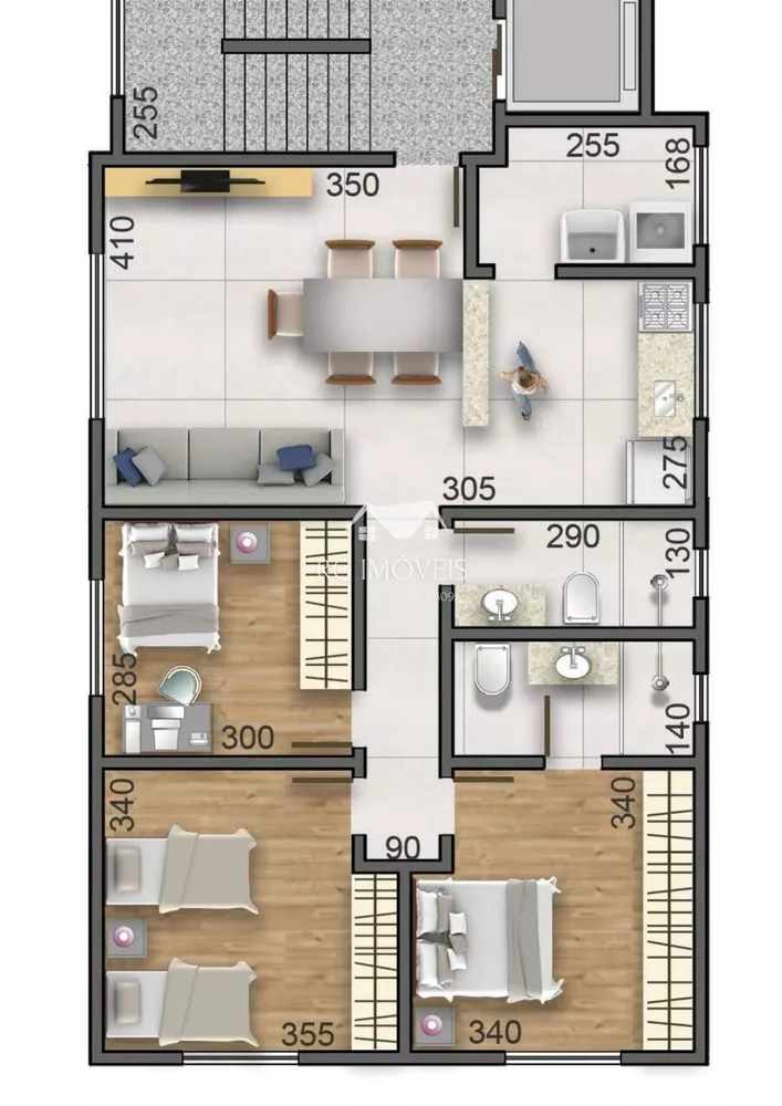 Apartamento à venda com 3 quartos, 85m² - Foto 2